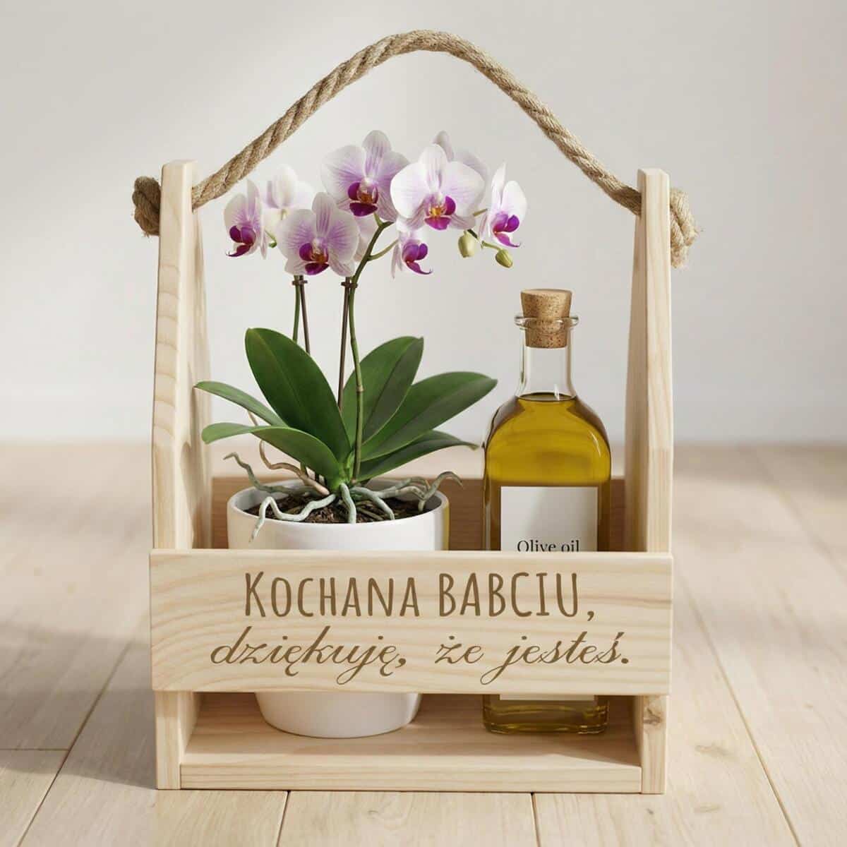 Skrzynka na Kwiaty, Kosz Prezentowy dla Babci- Kochana Babciu | Dzień Babci 01 - zdjęcie 3