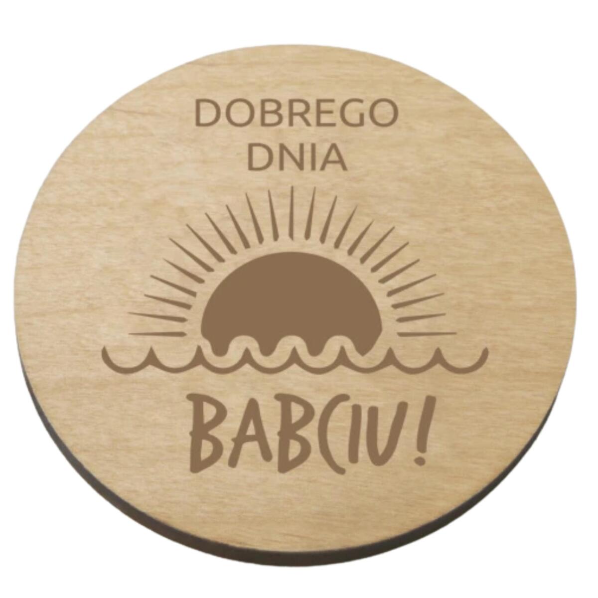 Drewniana podstawka pod szklankę, kubek prezent na Dzień Babci 42748 - zdjęcie 1