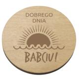 Drewniana podstawka pod szklankę, kubek prezent na Dzień Babci 42748 - miniaturka 1