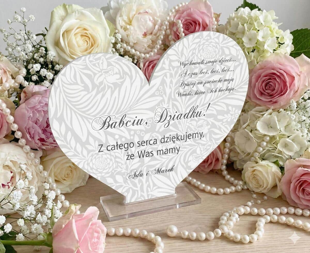 Statuetka serce PREZENT DZIEŃ BABCI, DZIEŃ DZIADKA 77775 - zdjęcie 2