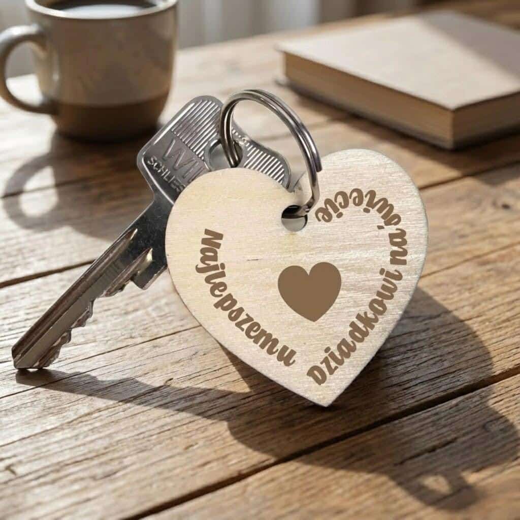 Prezent na Dzień Babci drewniane breloki z dedykacją 42773 - zdjęcie 3