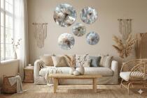 Obrazy Koła do sypialni- Dmuchawce | Subtelna dekoracja ścienna w stylu scandi boho 43121 - miniaturka 5
