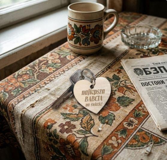 Upominek na Dzień Babci drewniane breloki z dedykacją 42767 - zdjęcie 2