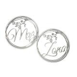 Białe koła na ślub, wesele, sesję zdjęciową, rocznicę ślubu, dekoracja weselna - Mąż, Żona 26022 - miniaturka 1