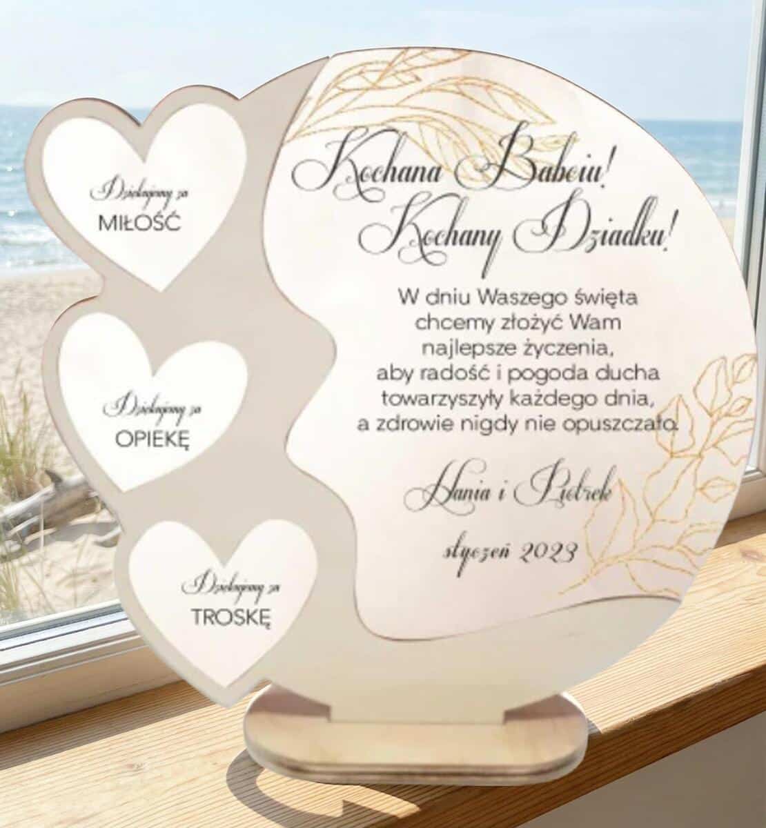 Statuetka, prezenty na Dzień Babci i Dzień Dziadka, 24642 pleksi + sklejka - zdjęcie 4