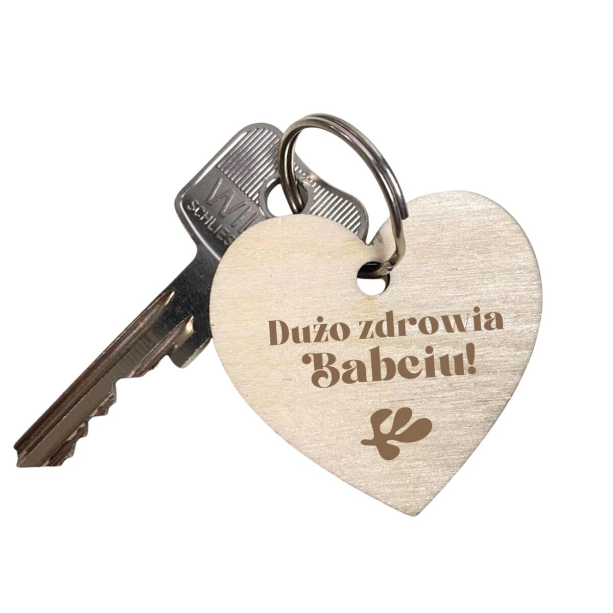 Prezent na Dzień Babci drewniane breloki z dedykacją 42771