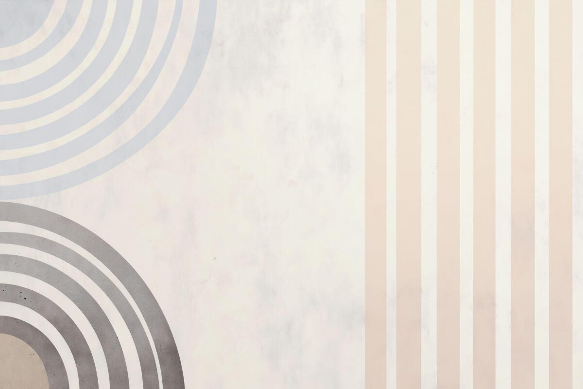 Minimalistyczna Fototapeta – pastelowe okręgi i pasy 64261 - zdjęcie 5