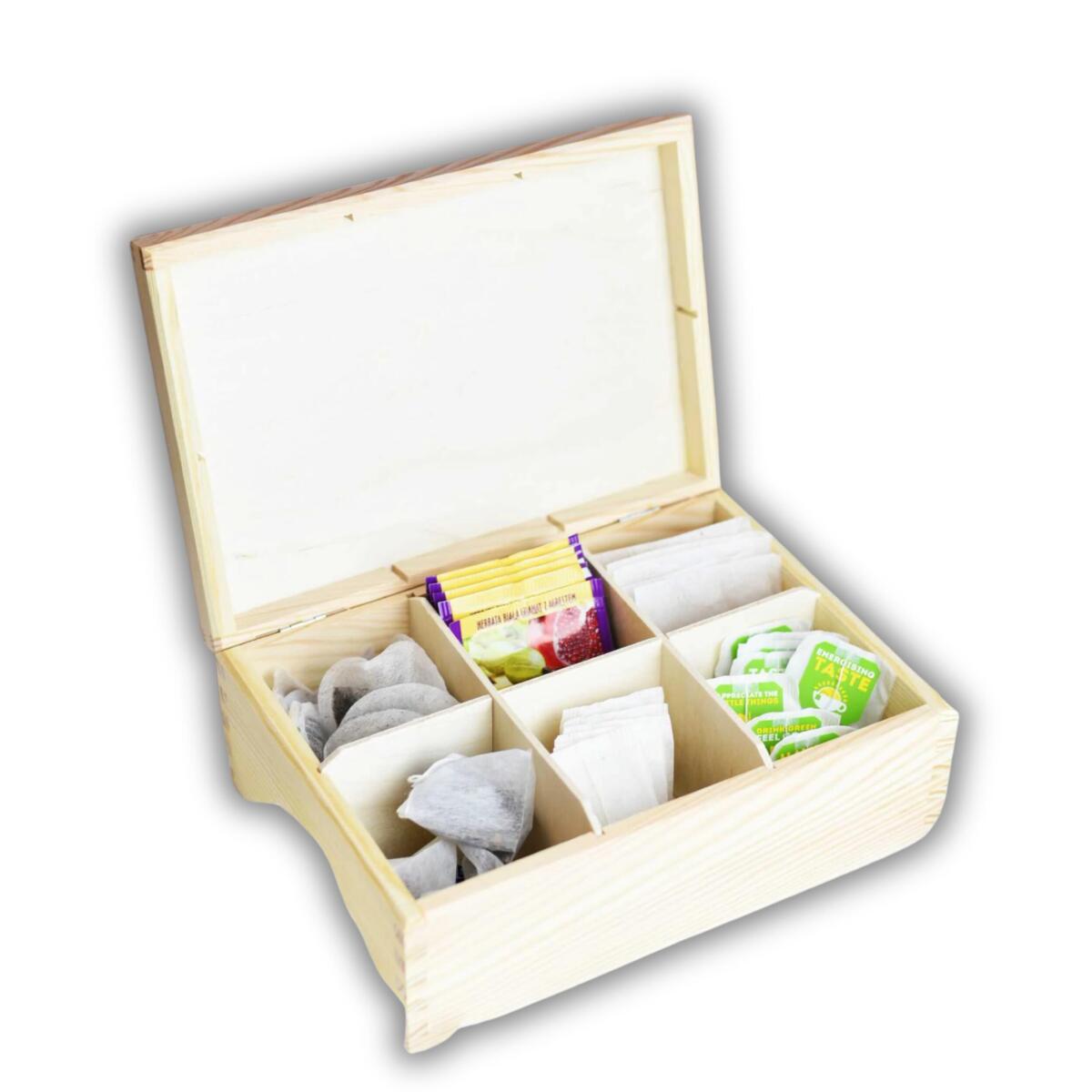 Skrzynka drewniana z grawerem na herbatę dla Babci, prezent, upominek na Dzień Babci - zdjęcie 2