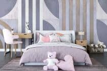 Designerska Fototapeta na ścianę- Pasy i kształty w szarościach i beżu 64262 - miniaturka 2