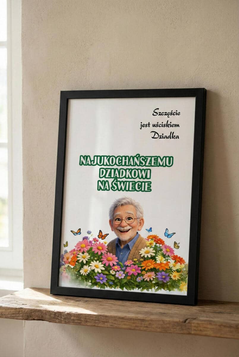 Kartka na Dzień Dziadka- Najukochańszemu Dziadkowi na świecie | Plakat dla dziadka z cytatem 82360 - zdjęcie 4
