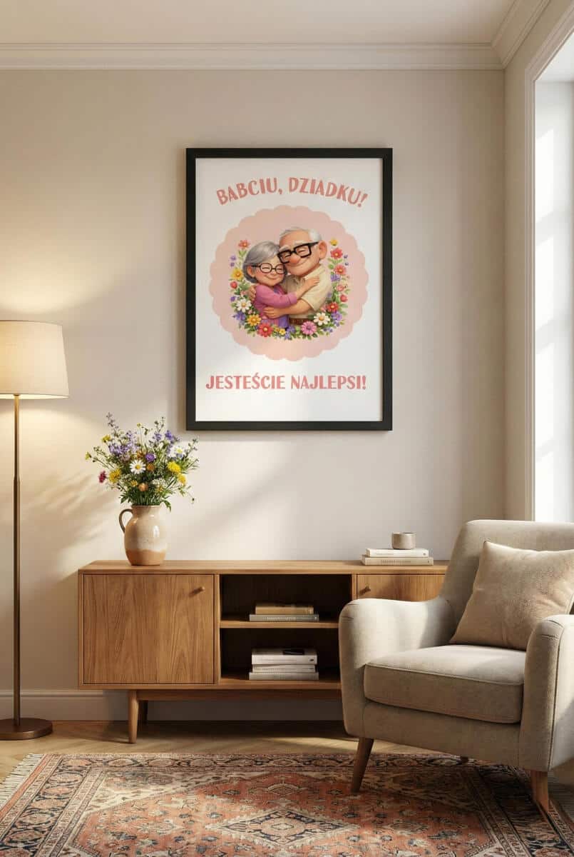 Plakat dla dziadków- Babciu, Dziadku! Jesteście Najlepsi! | Kartka na Dzień Babci i Dziadka 82359 - zdjęcie 3