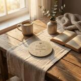 Drewniana podstawka pod herbatę prezent na Dzień Dziadka 42758 - miniaturka 3