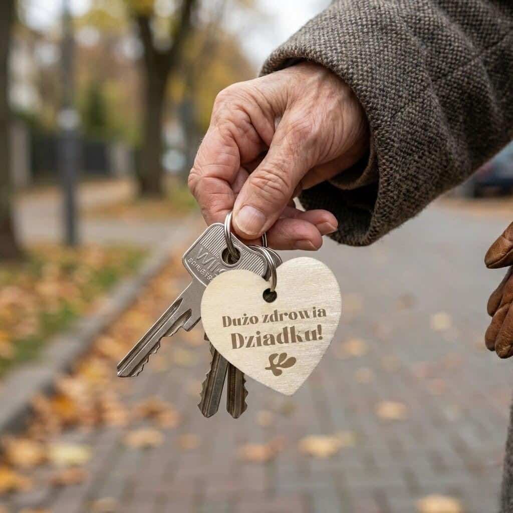 Prezent na Dzień Dziadka drewniane breloki z dedykacją 42772 - zdjęcie 3