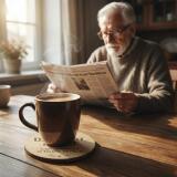 Drewniana podstawka pod szklankę, kubek prezent na Dzień Dziadka 42762 - miniaturka 3