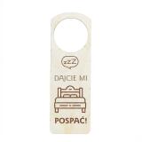 Drewniana zawieszka na drzwi, upominek dla śpiocha, zawieszka 04 - miniaturka 1