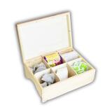 Skrzynka drewniana z grawerem na herbatę na dzień dobry, upominek dla niej, dla niego - miniaturka 2