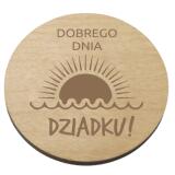 Drewniana podstawka pod szklankę, kubek prezent na Dzień Dziadka 42747 - miniaturka 1