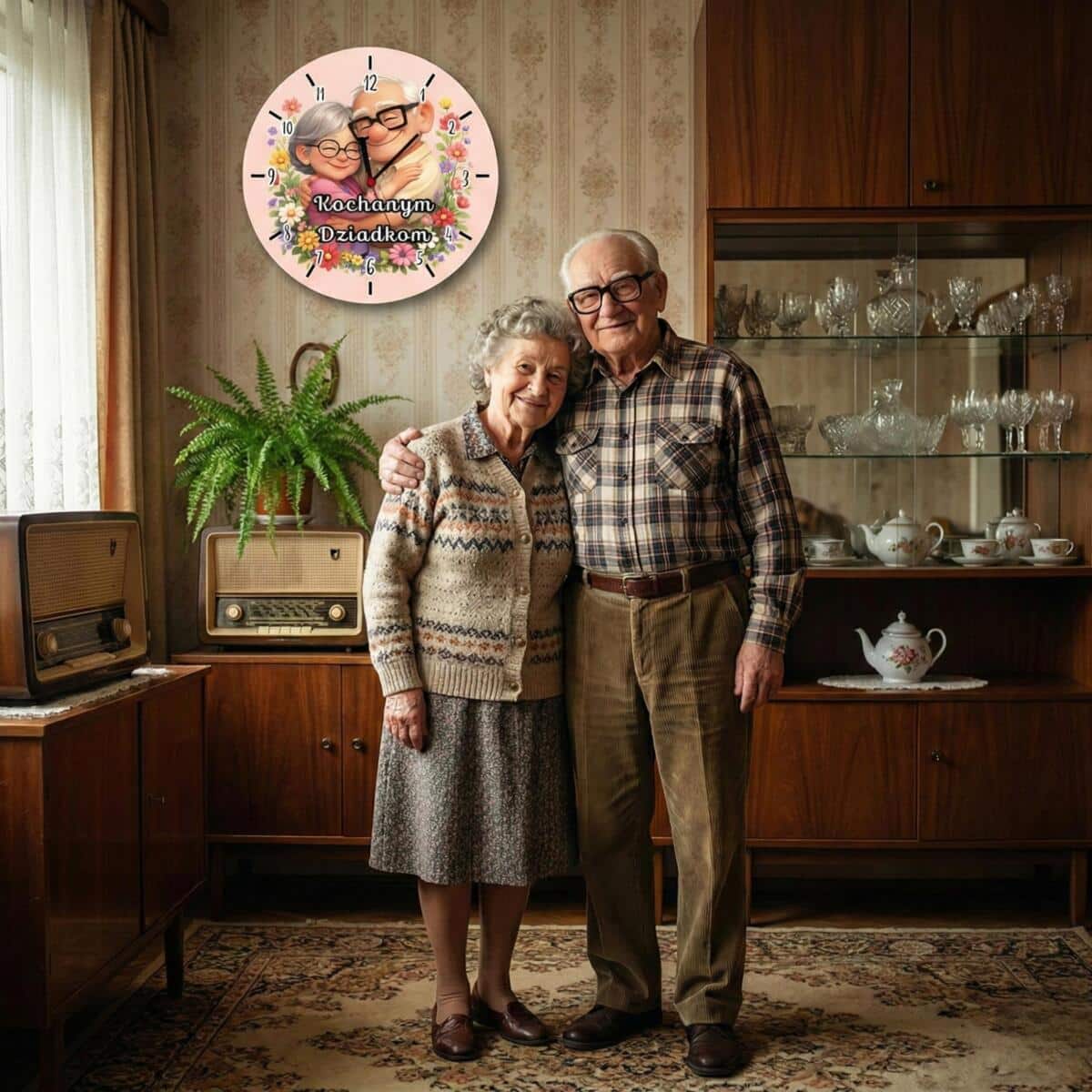 Dekoracyjny Zegar ścienny – Kochanym Dziadkom | Prezent na Dzień Babci i Dziadka 82350 - zdjęcie 4