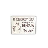 Skrzynka drewniana z grawerem na herbatę na dzień dobry, upominek dla niej, dla niego - miniaturka 1