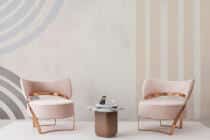 Minimalistyczna Fototapeta – pastelowe okręgi i pasy 64261 - miniaturka 3