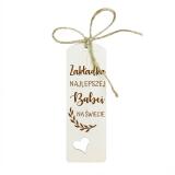 Drewniana zakładka do książki z grawerem, prezent Dzień Babci 13 - miniaturka 1