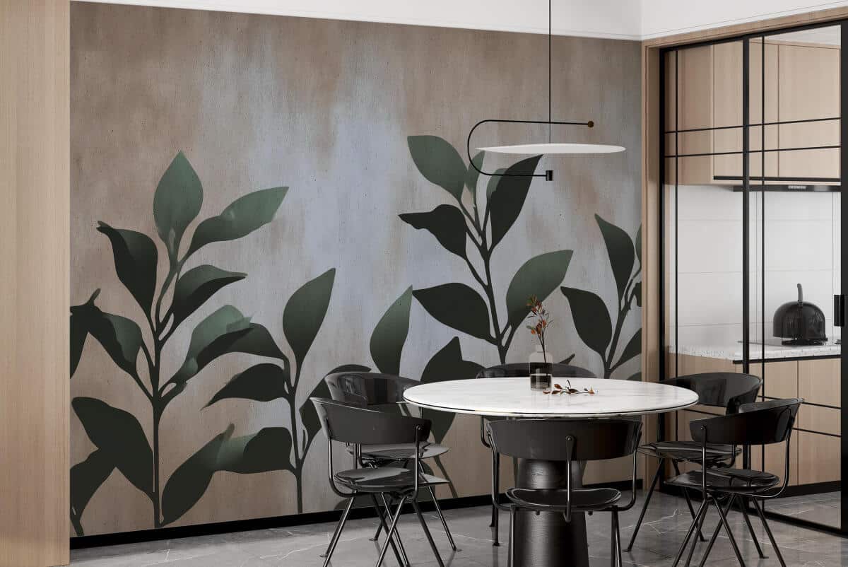 Elegancka Fototapeta z motywem roślinnym- Zielone Liście 64264 - zdjęcie 1