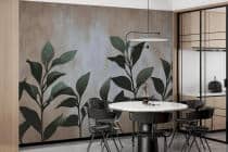 Elegancka Fototapeta z motywem roślinnym- Zielone Liście 64264 - miniaturka 1