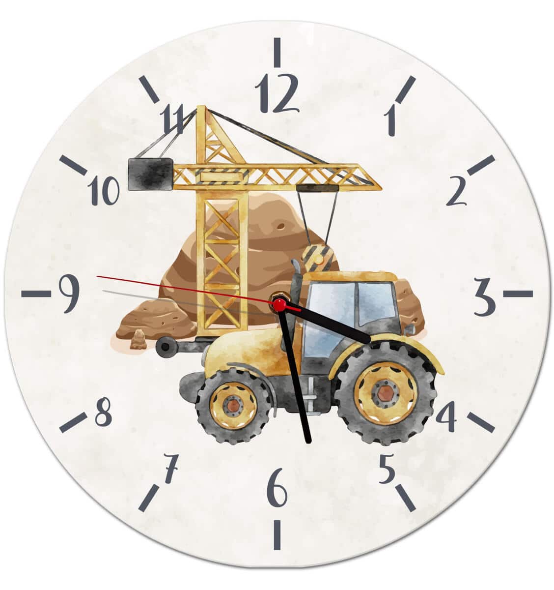 Zegar na ścianę do pokoju chłopca- Plac Budowy 25532 - zdjęcie 1