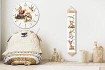 Uroczy Zegar Ścienny dla Dzieci – Leśne Zwierzęta | Dekoracja do Pokoju Malucha 25533 - miniaturka 3