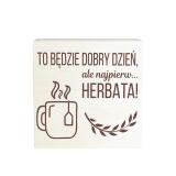 Skrzynka drewniana z grawerem na herbatę na dzień dobry, upominek dla niej, dla niego - miniaturka 3
