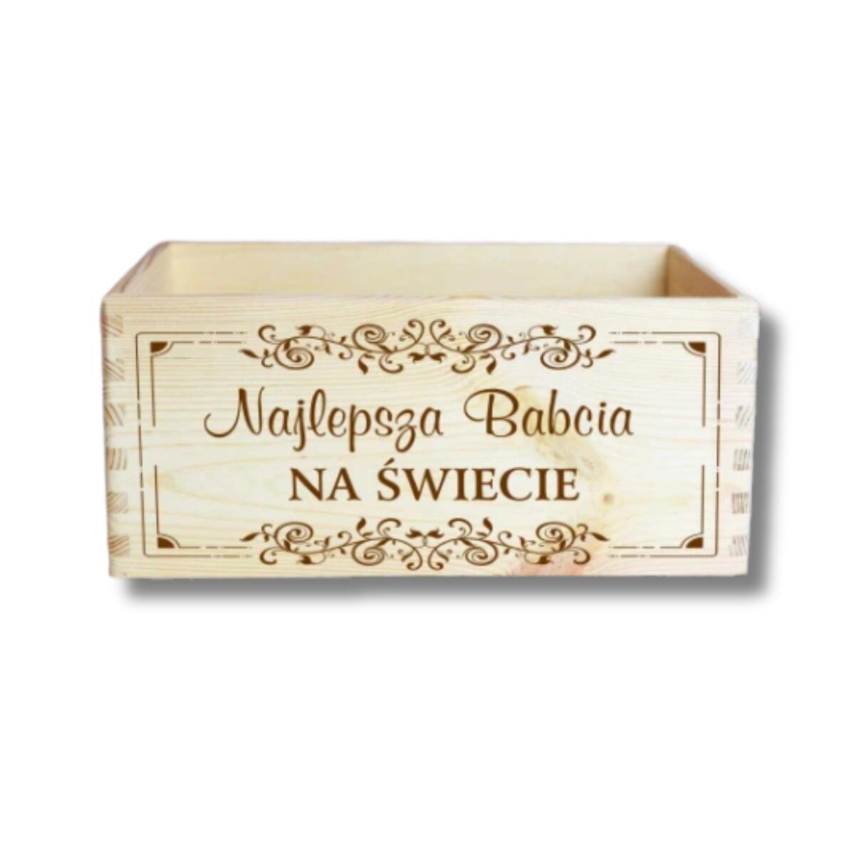 Skrzynka drewniana na kwiaty, prezent na Dzień Babci, 03 - zdjęcie 2