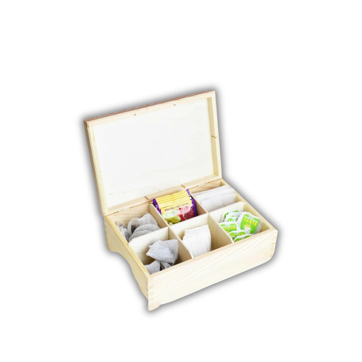 Skrzynka drewniana z grawerem na herbatę dla Dziadka, prezent, upominek na Dzień Dziadka - zdjęcie 2