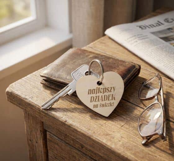 Upominek na Dzień Dziadka drewniane breloki z dedykacją 42768 - zdjęcie 3