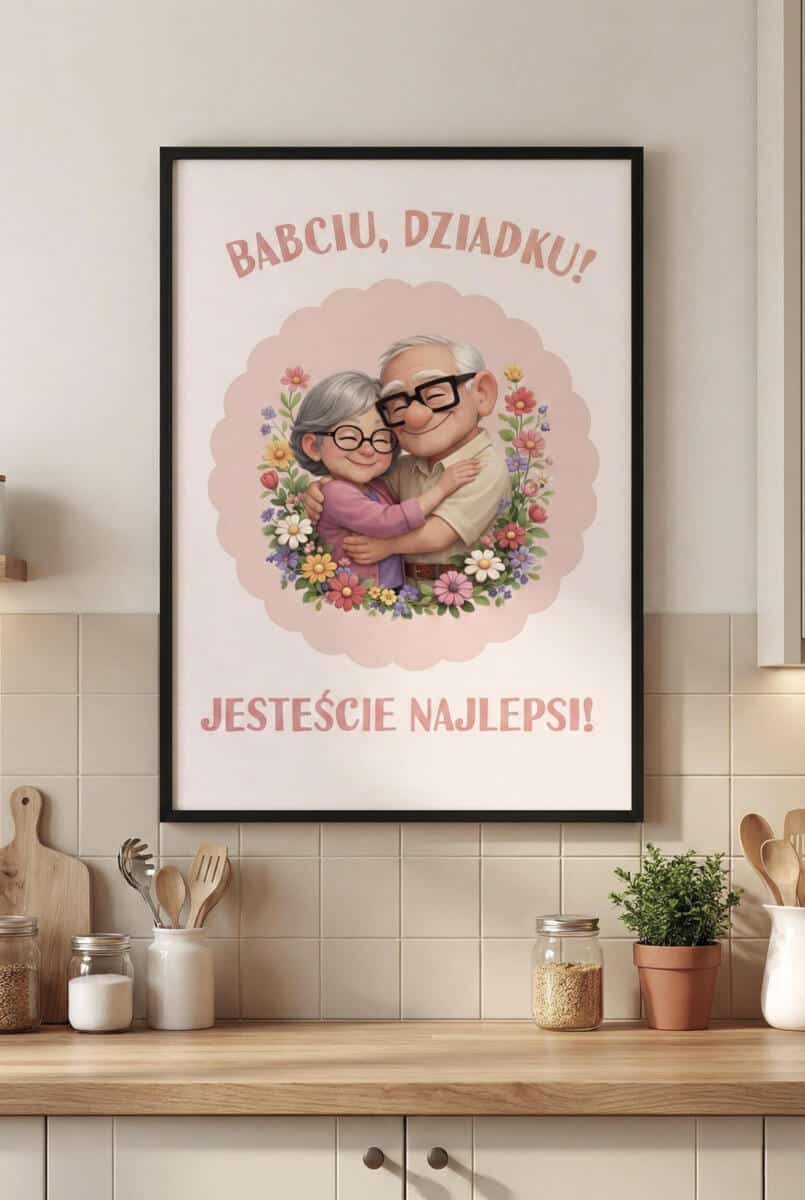 Plakat dla dziadków- Babciu, Dziadku! Jesteście Najlepsi! | Kartka na Dzień Babci i Dziadka 82359 - zdjęcie 5