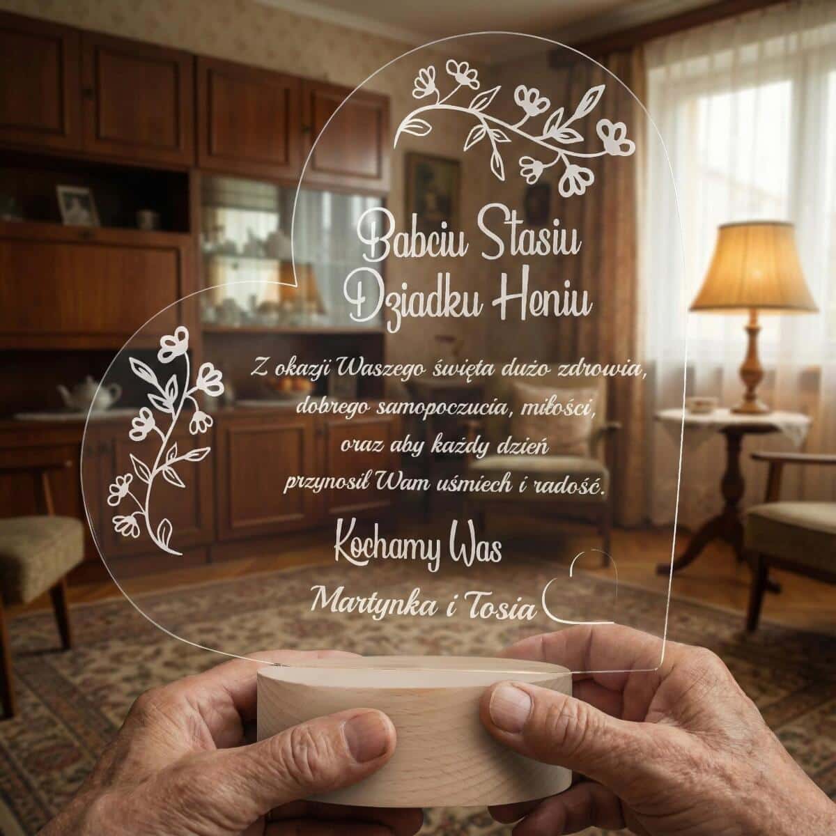 Lampka serce zmieniająca kolory prezent na Dzień Babci i Dzień Dziadka 69106 - zdjęcie 2