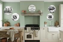 Zestaw Okrągłych Obrazów- Kuchnia jest sercem domu  | Czarno-białe Obrazy do Kuchni 43124 - miniaturka 5