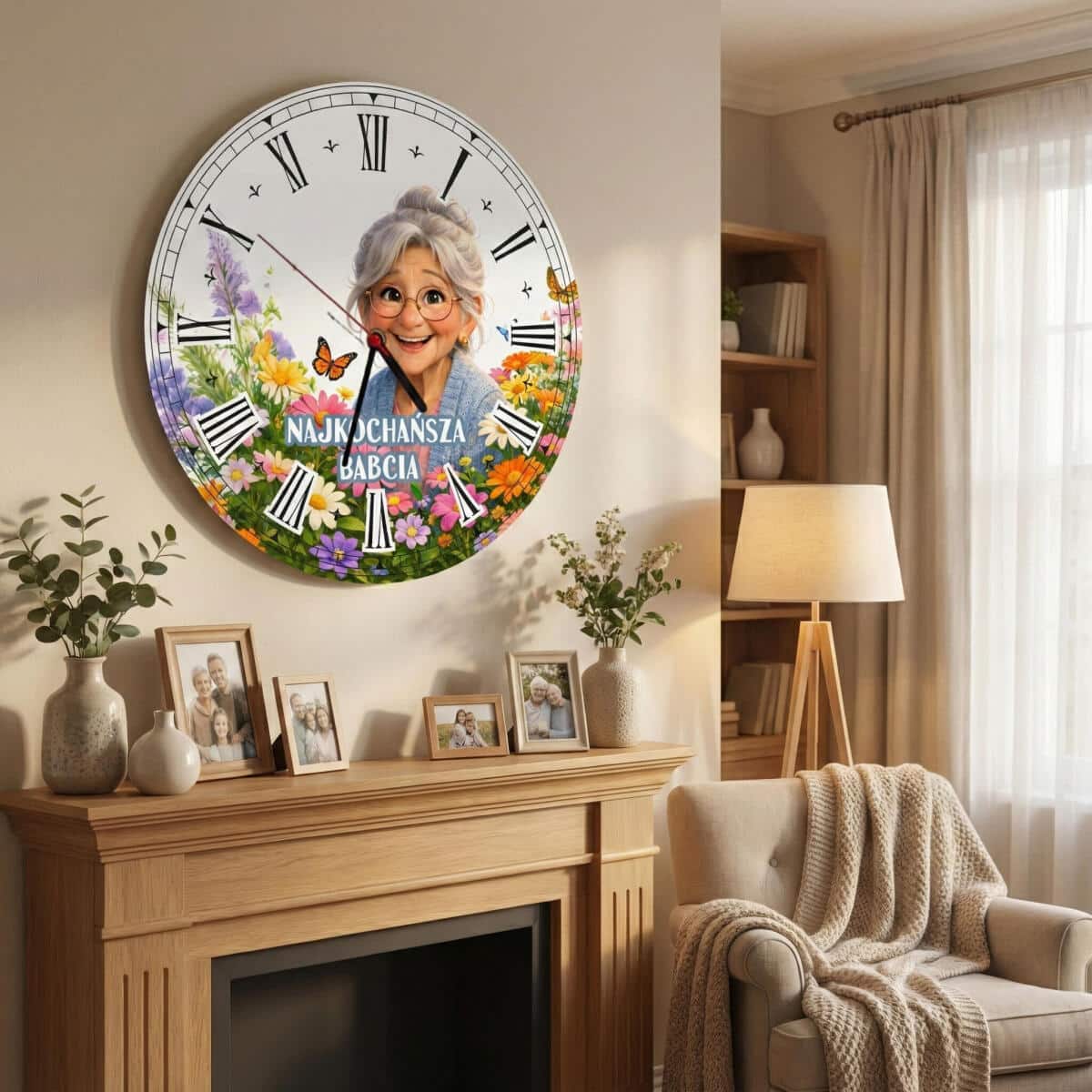 Zegar ścienny dla Babci- Najkochańsza Babcia | Prezent na Dzień Babci 82352 - zdjęcie 4