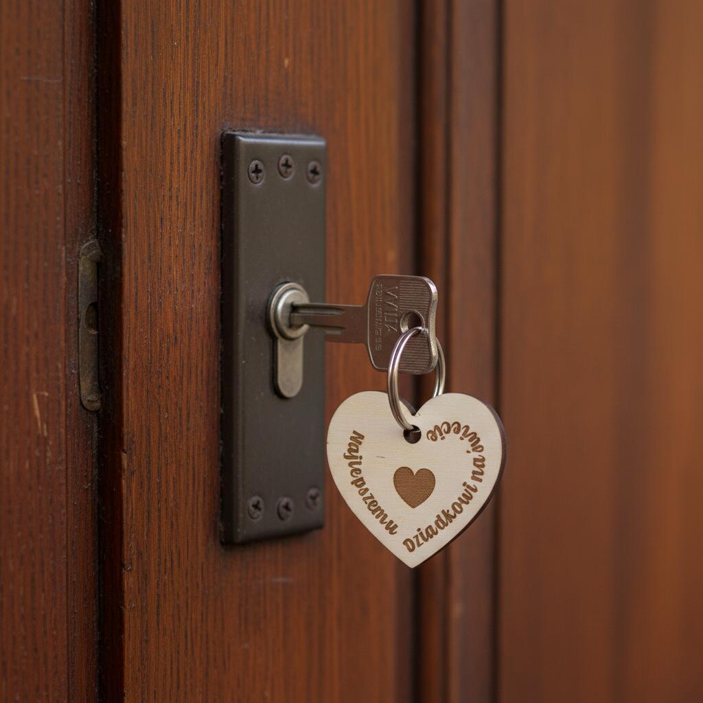 Prezent na Dzień Dziadka drewniane breloki z dedykacją 42774 - zdjęcie 3