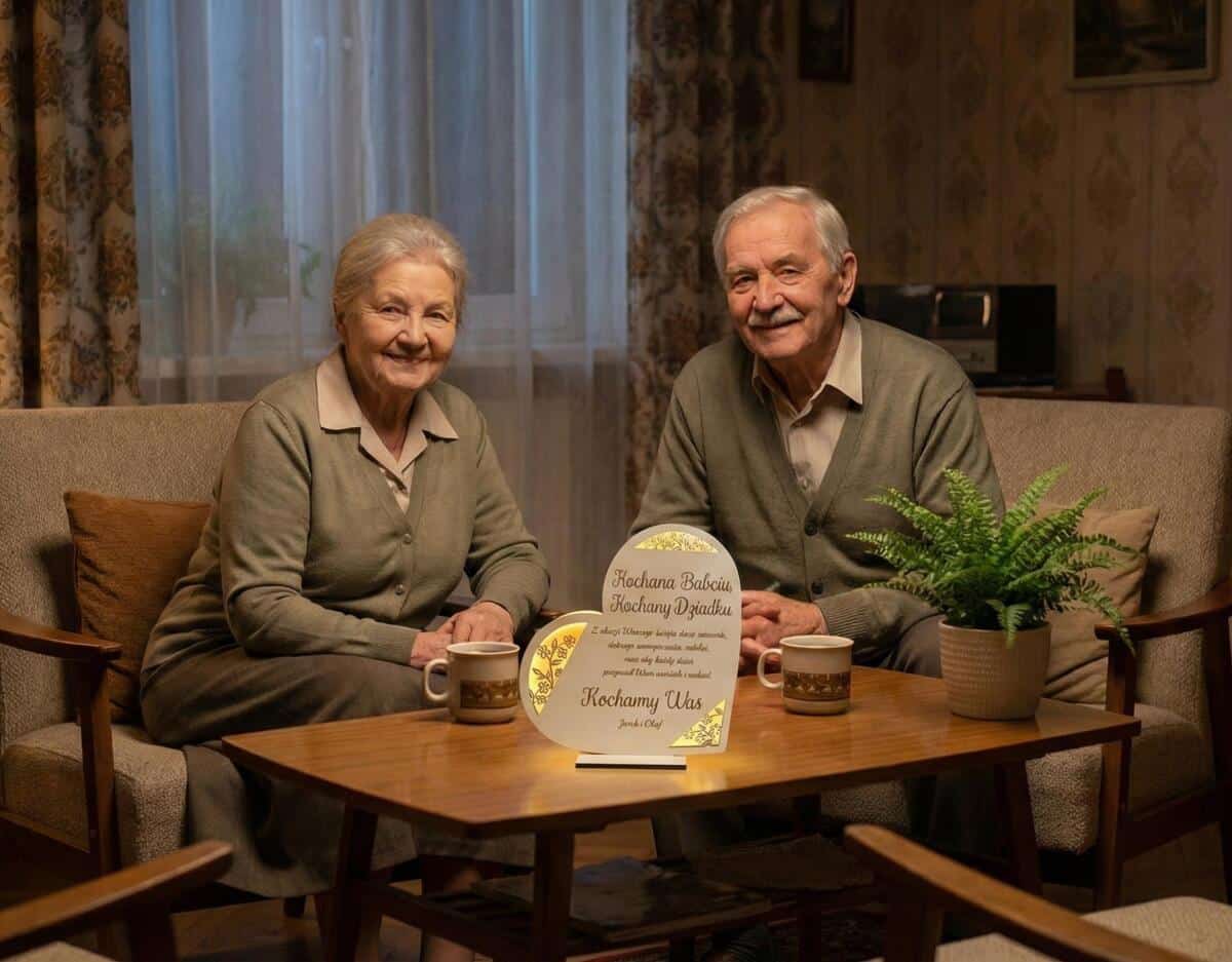 Lampka serce prezent na Dzień Babci i Dzień Dziadka 69103 - zdjęcie 3