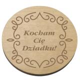 Drewniana podstawka pod szklankę, kubek prezent na Dzień Dziadka 42751 - miniaturka 1