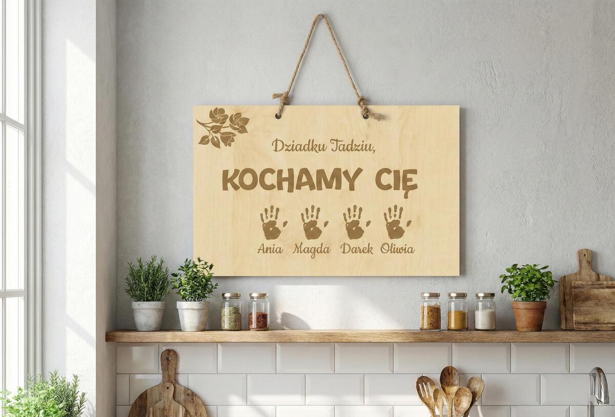 Personalizowa zawieszka dla dziadka z jego imieniem i podpisami wnuków 81205 - zdjęcie 2