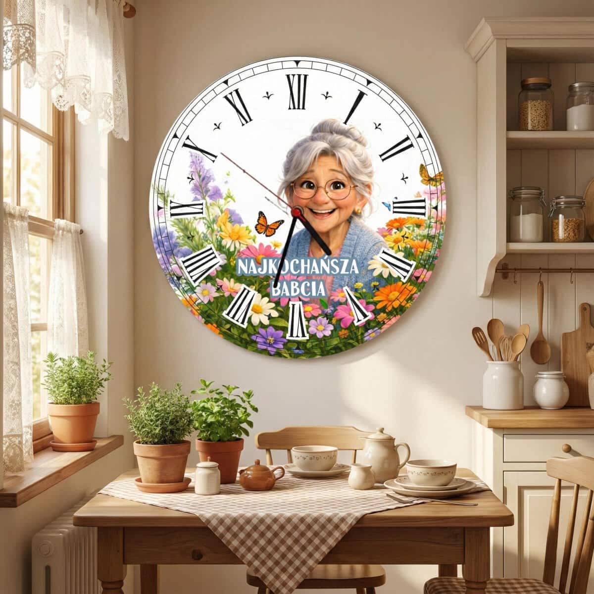 Zegar ścienny dla Babci- Najkochańsza Babcia | Prezent na Dzień Babci 82352 - zdjęcie 2