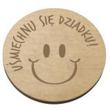 Drewniana podstawka pod szklankę, kubek prezent na Dzień Dziadka 42750 - miniaturka 1