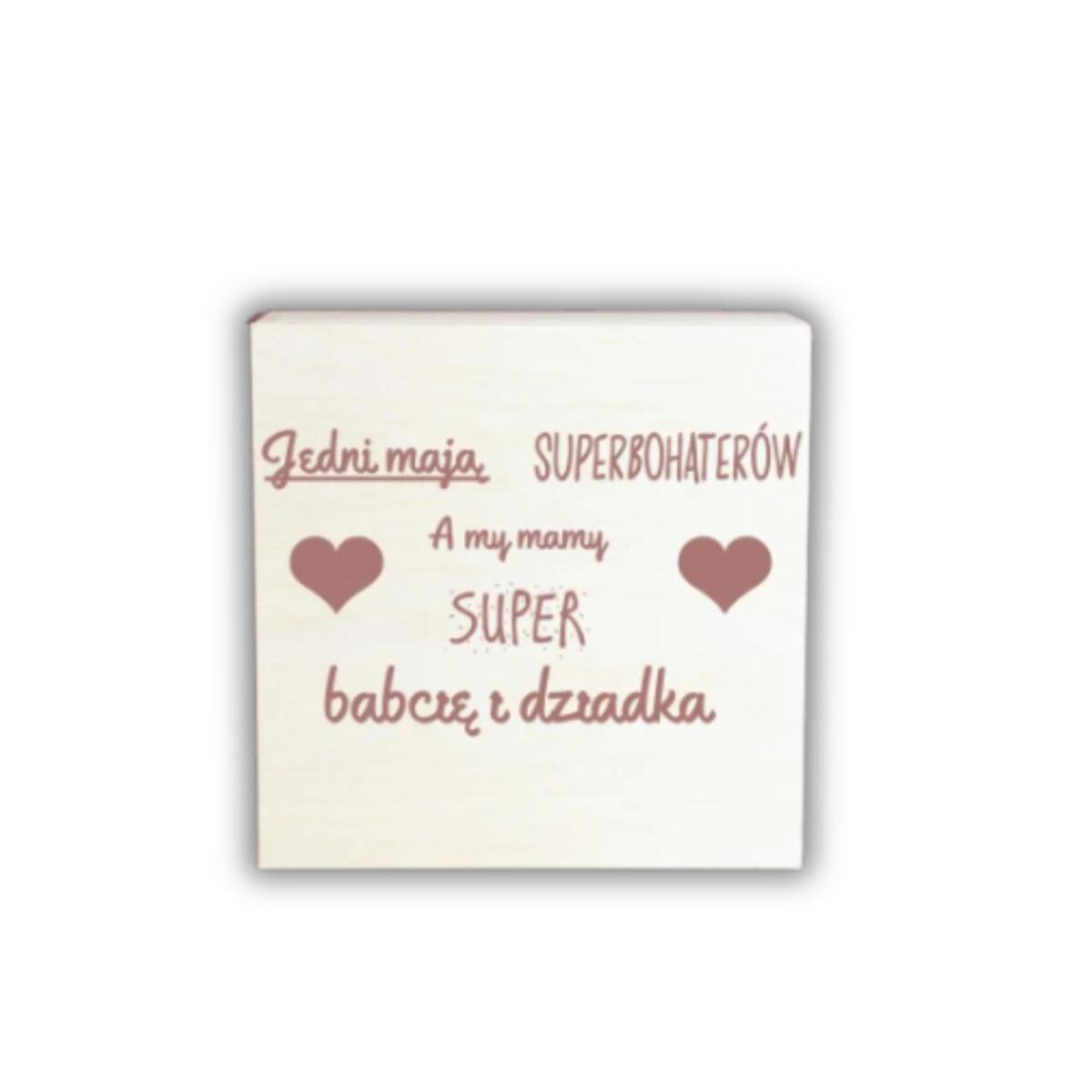 Skrzynka drewniana z grawerem na herbatę dla Babci, Dziadka, prezent, upominek na Dzień Babci, Dzień Dziadka SUPERBOHATEROWIE - zdjęcie 2