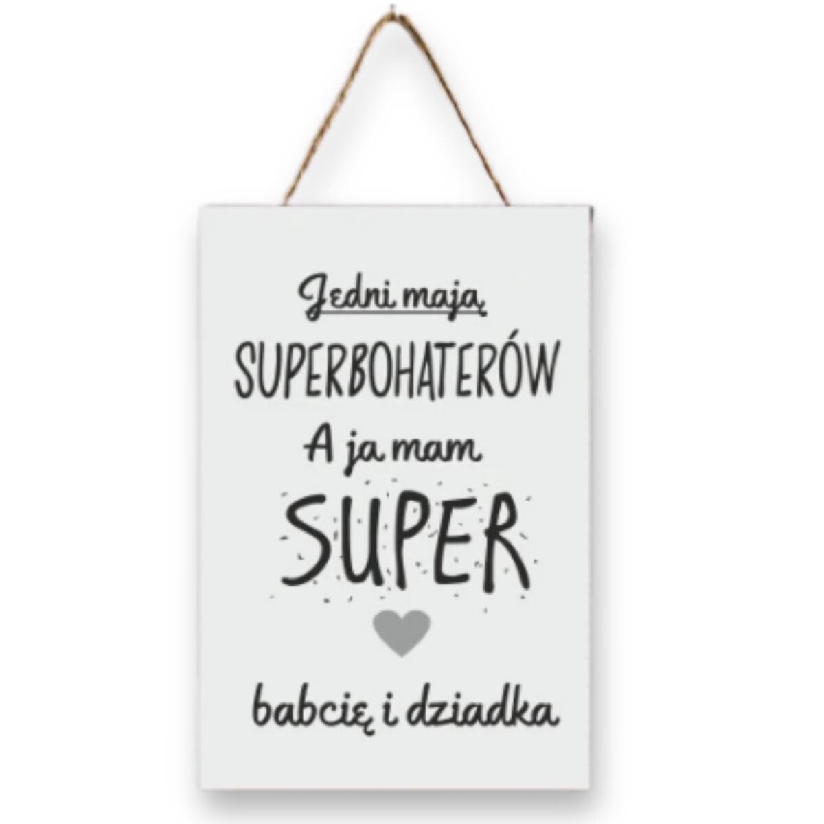 Zawieszki drewniane na dzień babci i dziadka superbohaterowie 30066