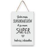 Zawieszki drewniane na dzień babci i dziadka superbohaterowie 30066 - miniaturka 1