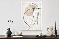Stylowy Plakat Line Art – Organiczne Kształty i Beże | Nowoczesny Obraz na Ścianę do Biura P94244 - miniaturka 5
