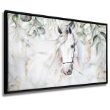 Obraz w Ramie American Box | Koń w liściach | Piękna dekoracja w stylu boho R20455 - miniaturka 1