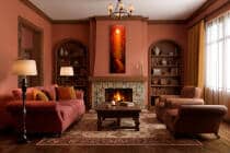 Nastrojowy Obraz w Ciepłych Kolorach – Jesienny Las, Zachód Słońca, Czerwone Liście 94238 - miniaturka 3