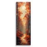 Artystyczny Obraz Jesienny Pejzaż- Leśna Ścieżka i Brzozy | Nastrojowy Krajobraz Natura 94239 - miniaturka 2